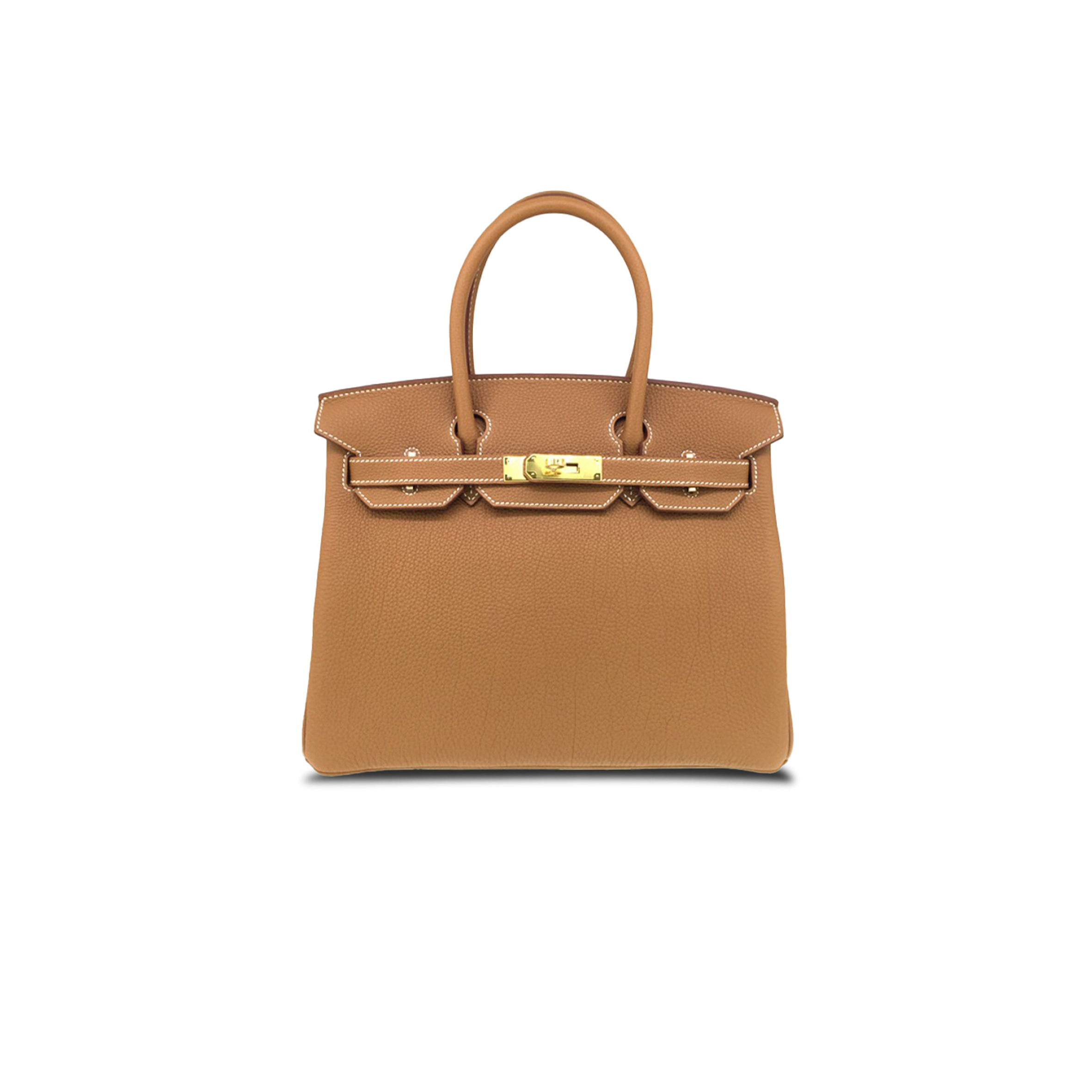H**mes birkin 30 epsom leather golden brown gold buckle handbag h028369cc37 (30*23*15cm)